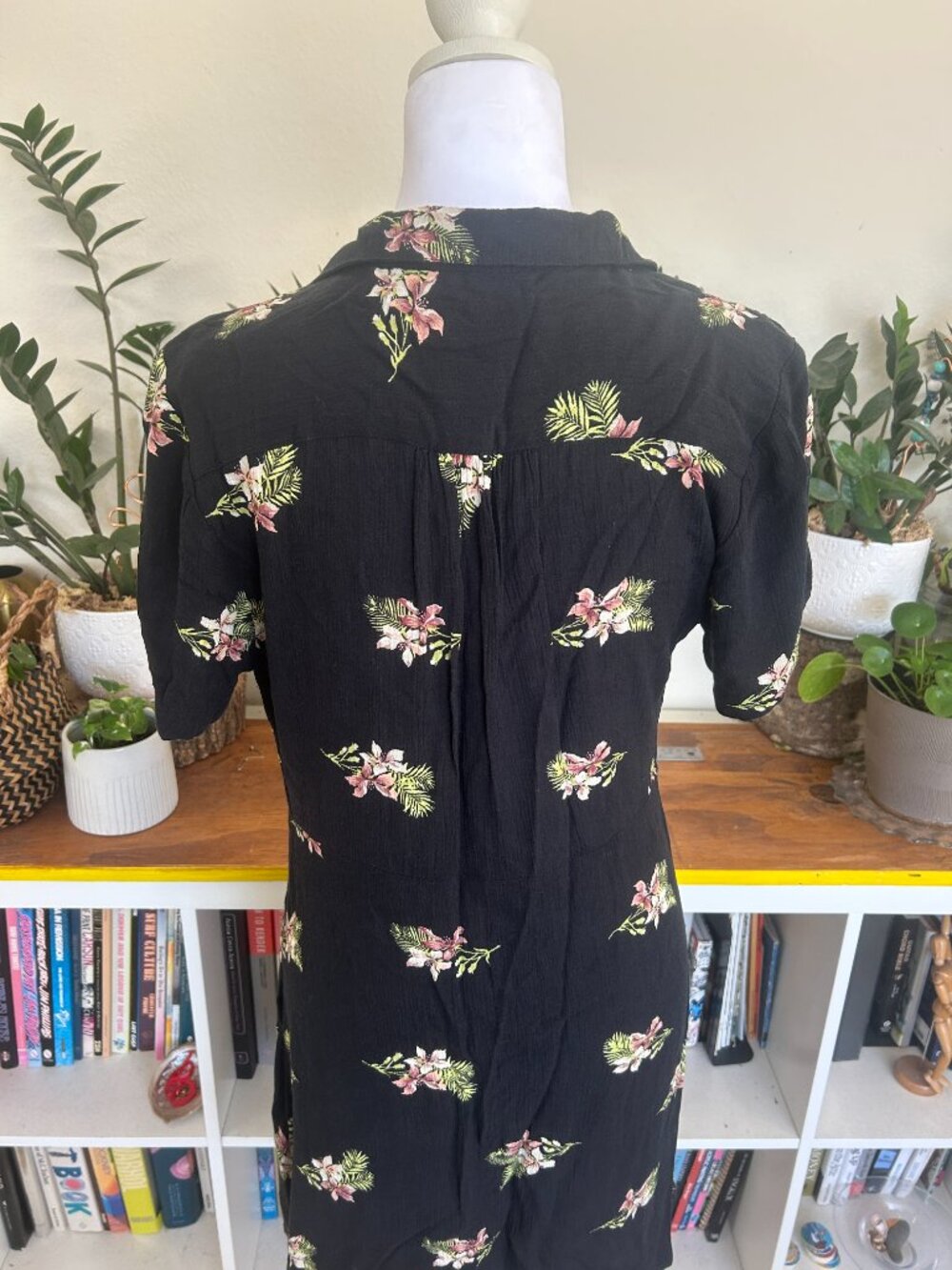 Volcom Black Floral Mini Dress - Picture 16 of 16